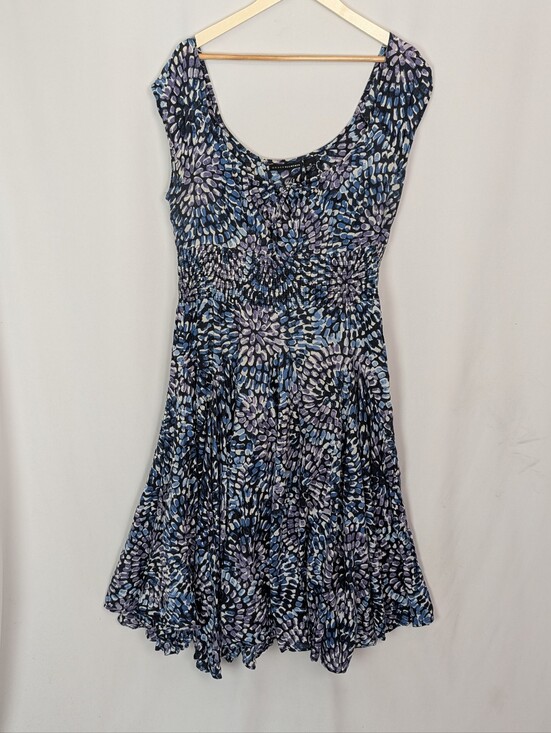 Grace Elements Dresses & Skirts - Grace Elements Blue Print Cotton Midi Dress